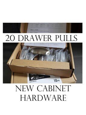 New 20 PACK SET Drawer Kitchen Cabinets Pull Cup Bin Hardware Pulls Handles Hand